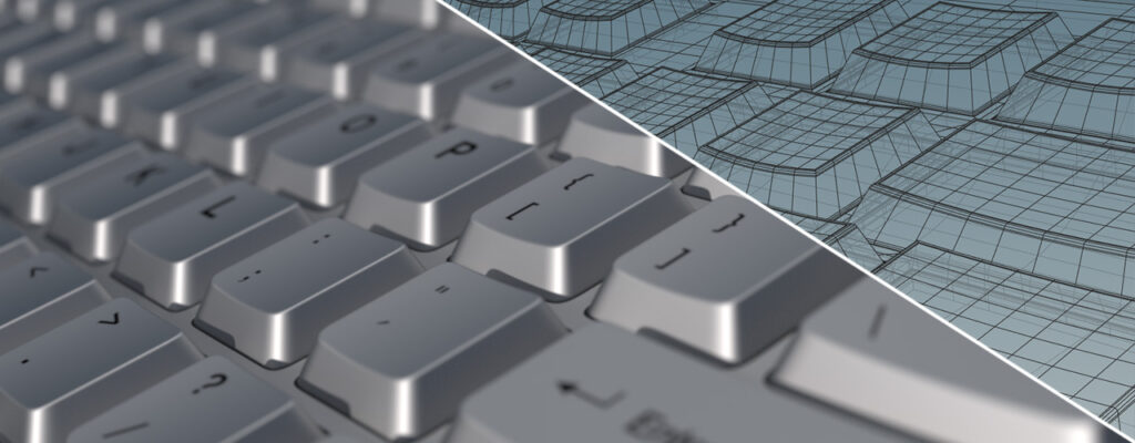 Free 3D Keyboard Wireframe
