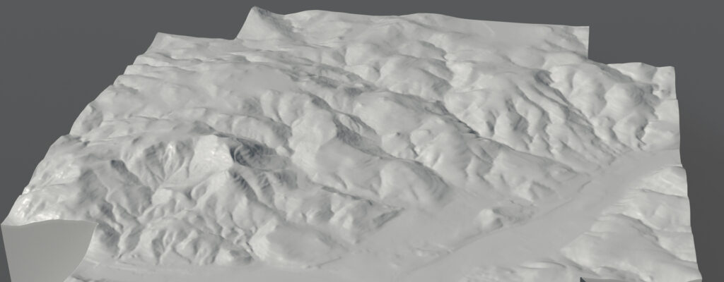 Heightmap of terrain